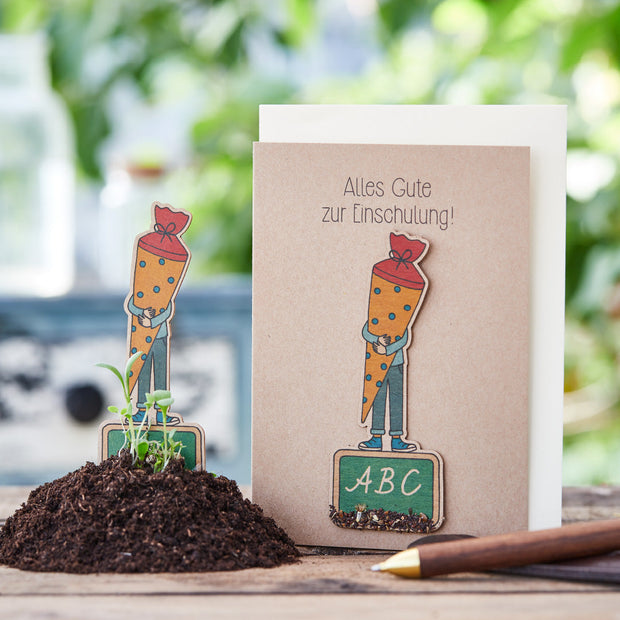 Grußkarte "Alles Gute zur Einschulung"