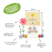 5 Blumenmurmeln im Tütchen "Hallo Sonnenschein"