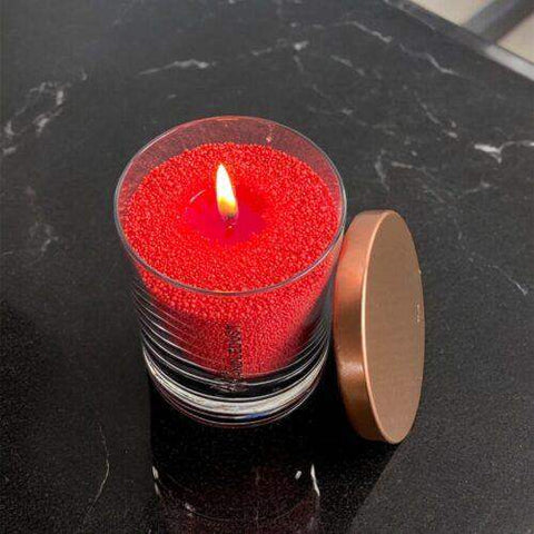 🕯️ Rote Designkerze im Glas (160 g)