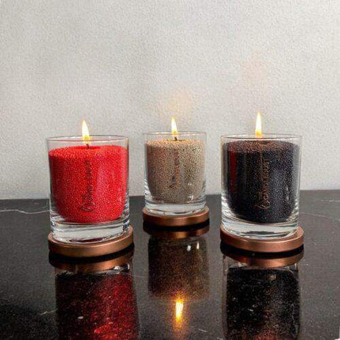 🕯️ Rote Designkerze im Glas (160 g)
