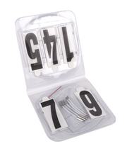 Startnummern Set, oval, mit Gummis