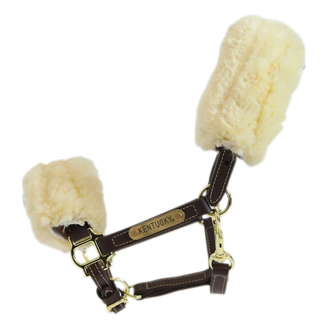 KENTUCKY Lederhalfter mit Lammfell