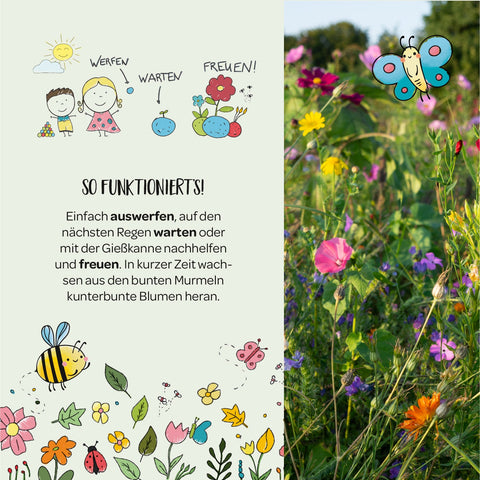 10x5 Blumenmurmeln im Tütchen
