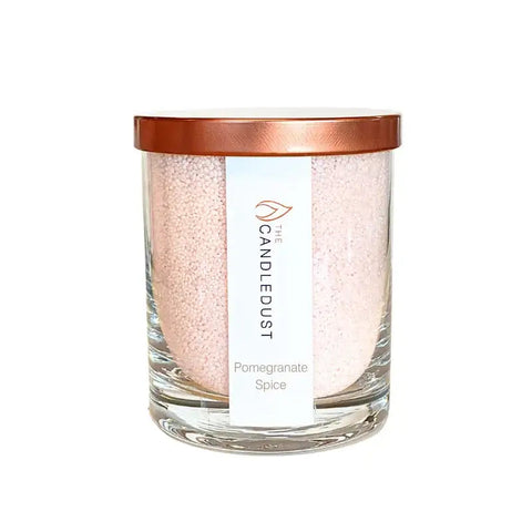🕯️ The Candledust – Duftkerze Granatapfel & Zerdernholz im Perlmuttglas (160g)