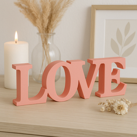 LOVE Schriftzug – Handgefertigte Deko in Wunschfarbe