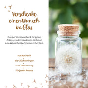 Großer Wunscherfüller – Pusteblume im Glas