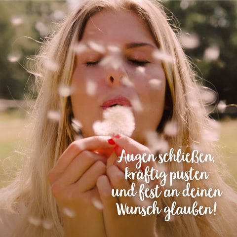 Wunscherfüller mit Pusteblumen-Schirmchen